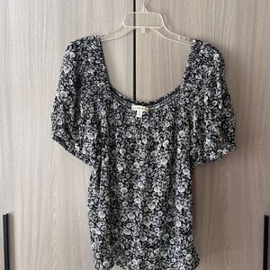 Alexander Jordan Black and White Floral Blouse